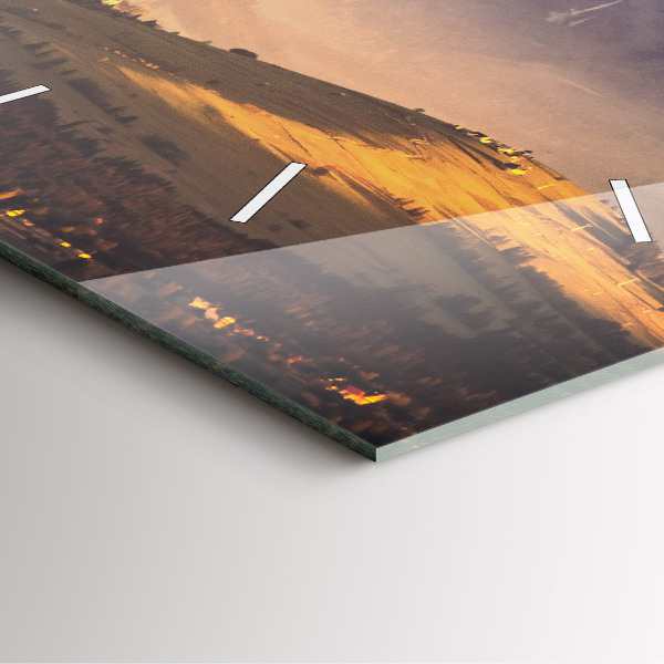 Zegar ścienny kwadratowy Zimowy pejzaż gór Tatr