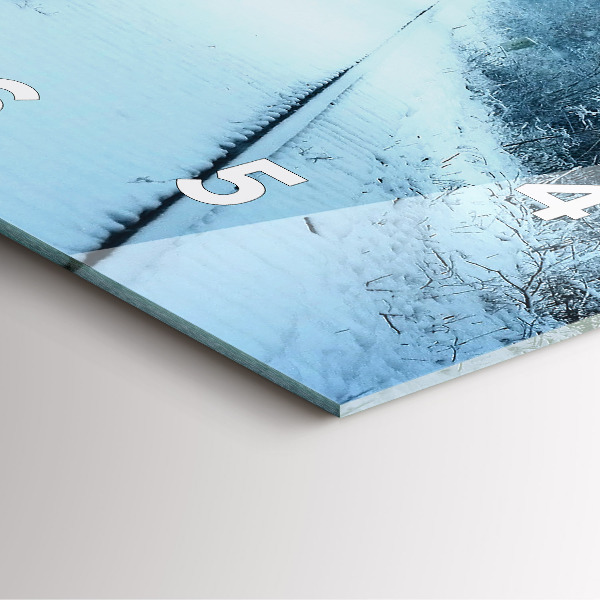 Zegar ścienny kwadratowy Sarny na torach