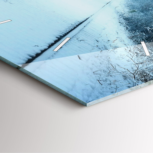 Zegar ścienny kwadratowy Sarny na torach