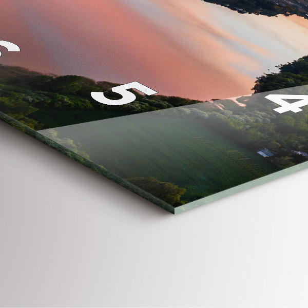 Zegar ścienny kwadratowy Widok na jezioro