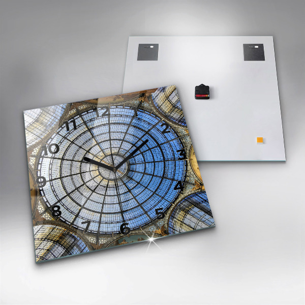 Zegar ścienny kwadratowy Galeria handlowa w Mediolanie
