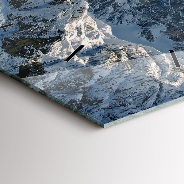 Zegar ścienny kwadratowy Góry pod błękitnym niebem