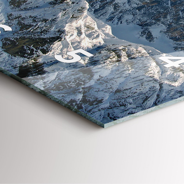 Zegar ścienny kwadratowy Góry pod błękitnym niebem