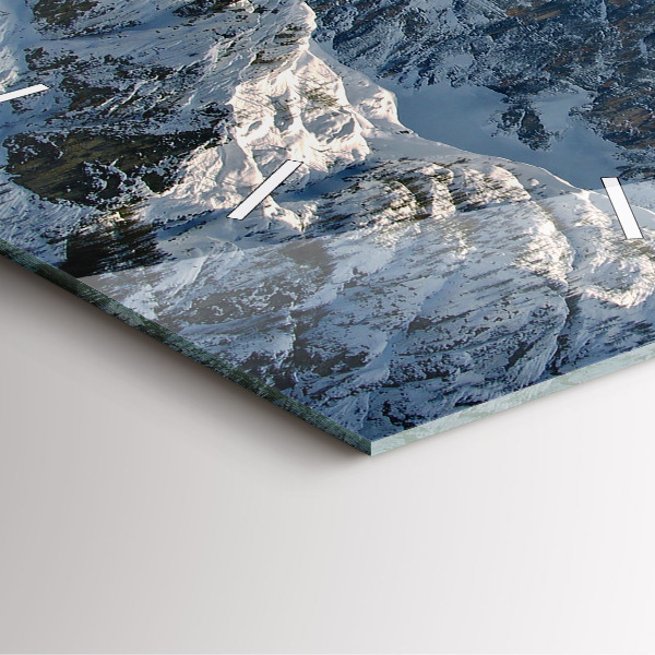 Zegar ścienny kwadratowy Góry pod błękitnym niebem