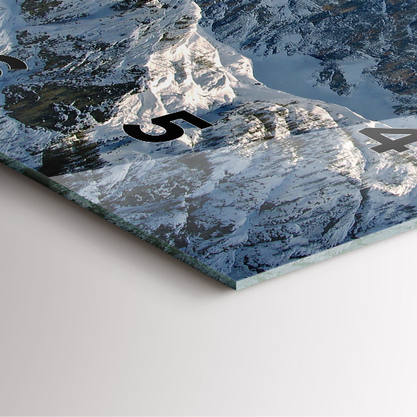 Zegar ścienny kwadratowy Góry pod błękitnym niebem