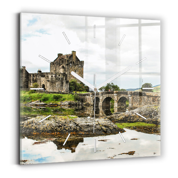 Zegar ścienny kwadratowy Zamek Eilean Donan Szkocja