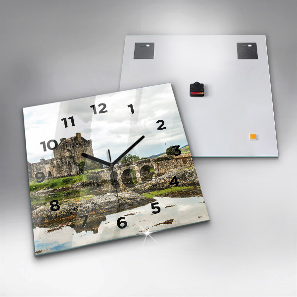 Zegar ścienny kwadratowy Zamek Eilean Donan Szkocja