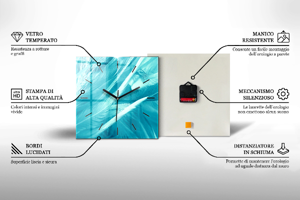 Zegar ścienny kwadratowy Pejzaż miejski Chicago