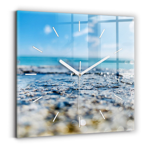 Zegar ścienny kwadratowy Fotografia wody