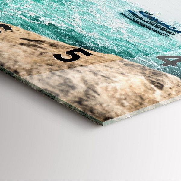 Zegar ścienny kwadratowy Łódka i Niagara