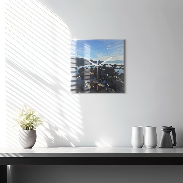 Zegar ścienny kwadratowy Widok na morze