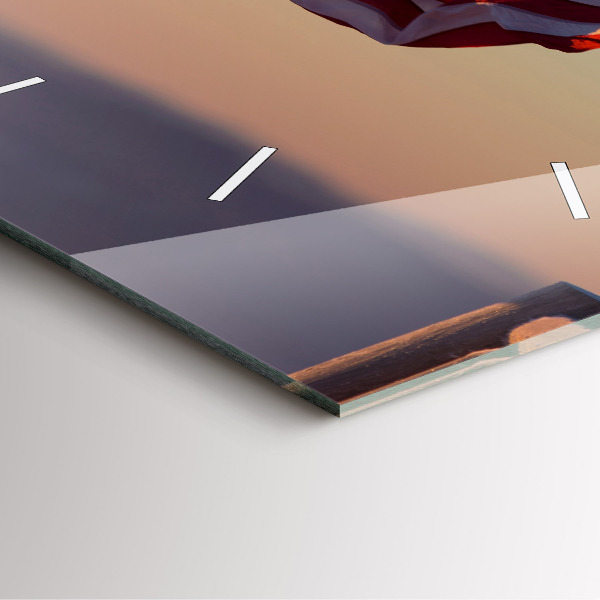 Zegar ścienny kwadratowy Wiejąca flaga USA