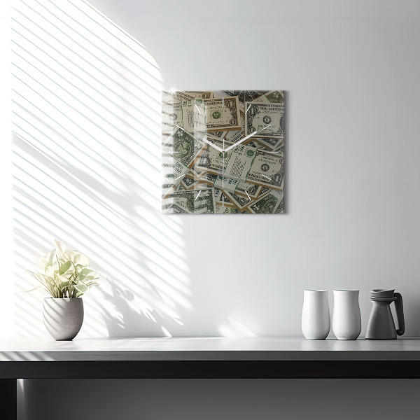 Zegar ścienny kwadratowy 1 dolar amerykański