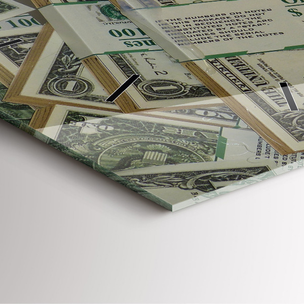 Zegar ścienny kwadratowy 1 dolar amerykański