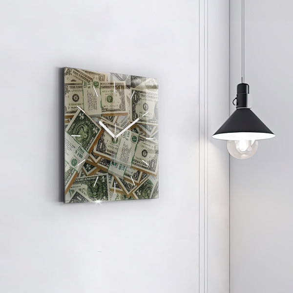 Zegar ścienny kwadratowy 1 dolar amerykański