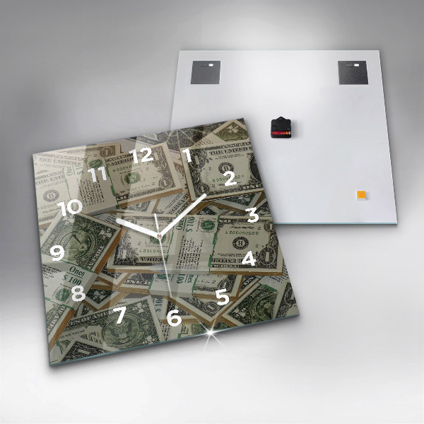 Zegar ścienny kwadratowy 1 dolar amerykański
