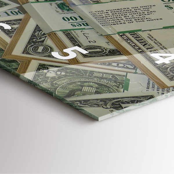 Zegar ścienny kwadratowy 1 dolar amerykański