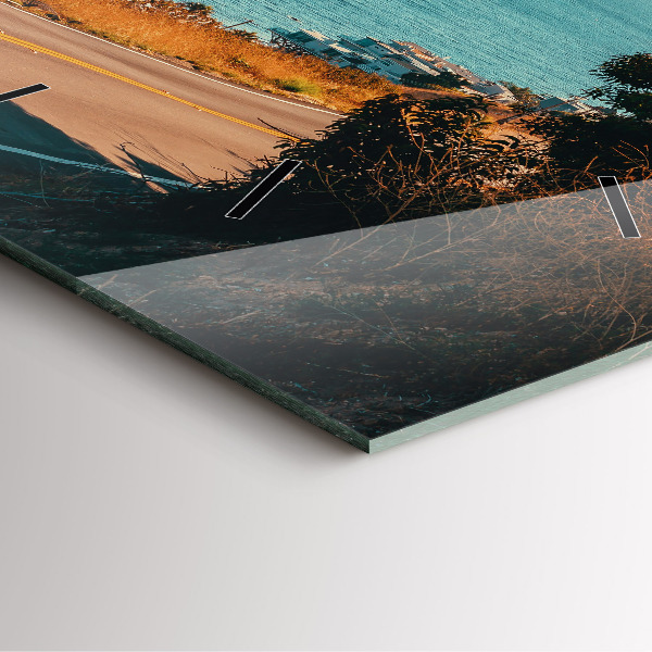 Zegar ścienny kwadratowy Palmy w Malibu