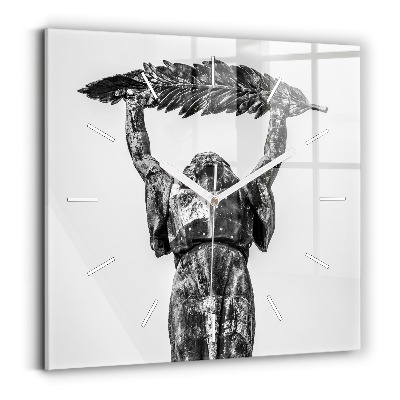 Zegar ścienny kwadratowy Statua Wolności w Budapeszcie