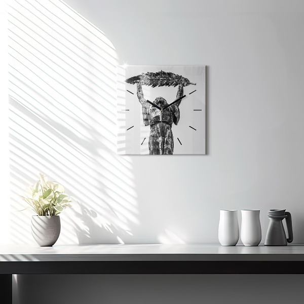 Zegar ścienny kwadratowy Statua Wolności w Budapeszcie