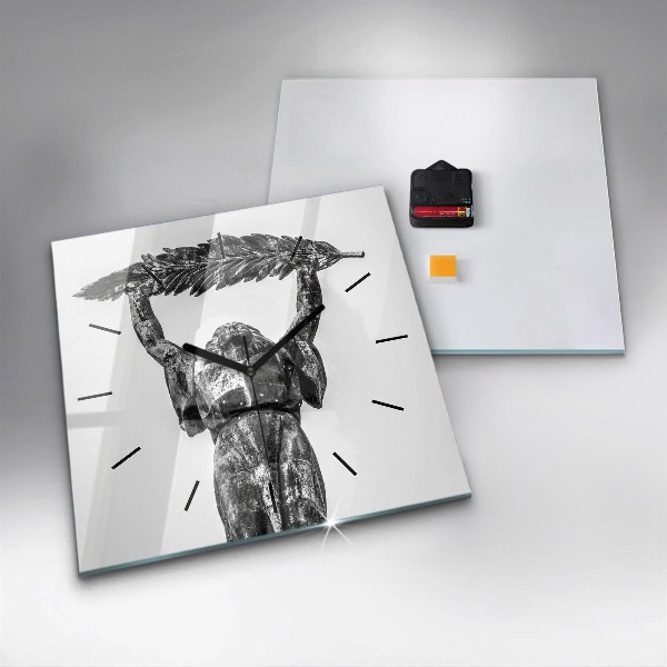 Zegar ścienny kwadratowy Statua Wolności w Budapeszcie