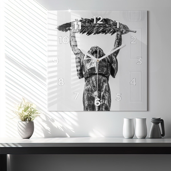 Zegar ścienny kwadratowy Statua Wolności w Budapeszcie