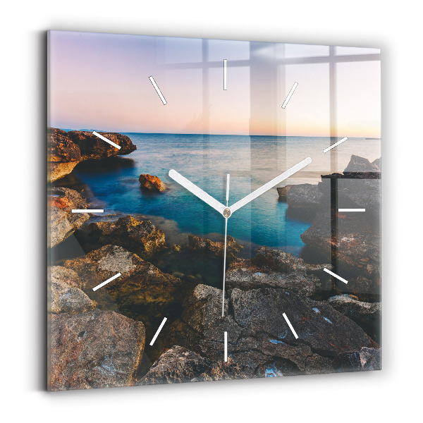Zegar ścienny kwadratowy Krajobraz morza