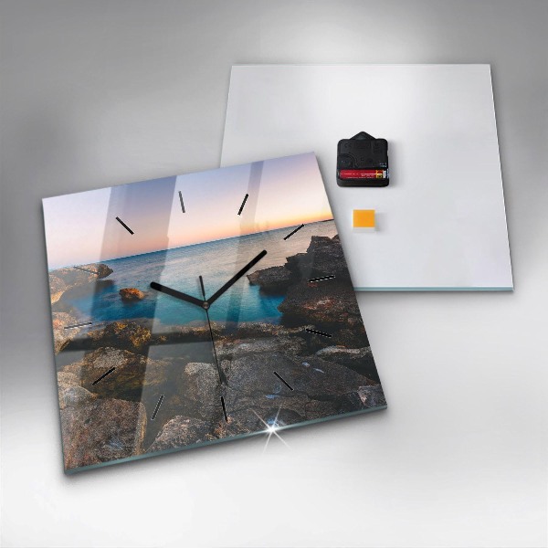 Zegar ścienny kwadratowy Krajobraz morza