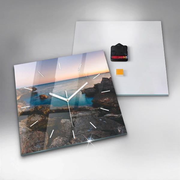 Zegar ścienny kwadratowy Krajobraz morza