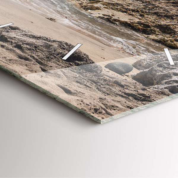 Zegar ścienny kwadratowy Widok na morze śródziemne