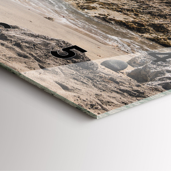 Zegar ścienny kwadratowy Widok na morze śródziemne