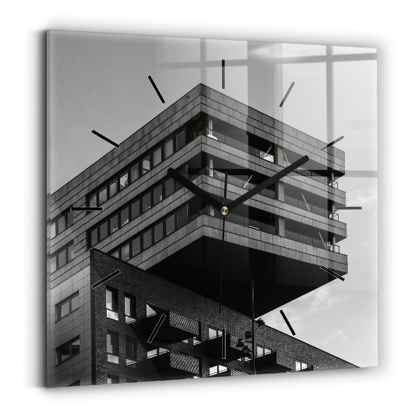 Zegar ścienny kwadratowy Architektura w Amsterdamie