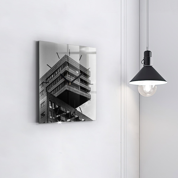 Zegar ścienny kwadratowy Architektura w Amsterdamie