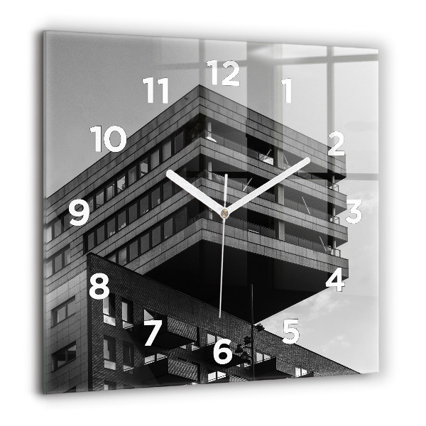 Zegar ścienny kwadratowy Architektura w Amsterdamie