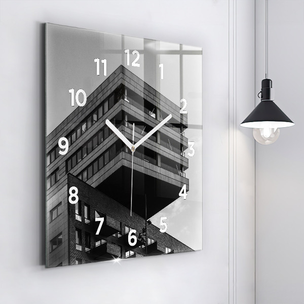 Zegar ścienny kwadratowy Architektura w Amsterdamie