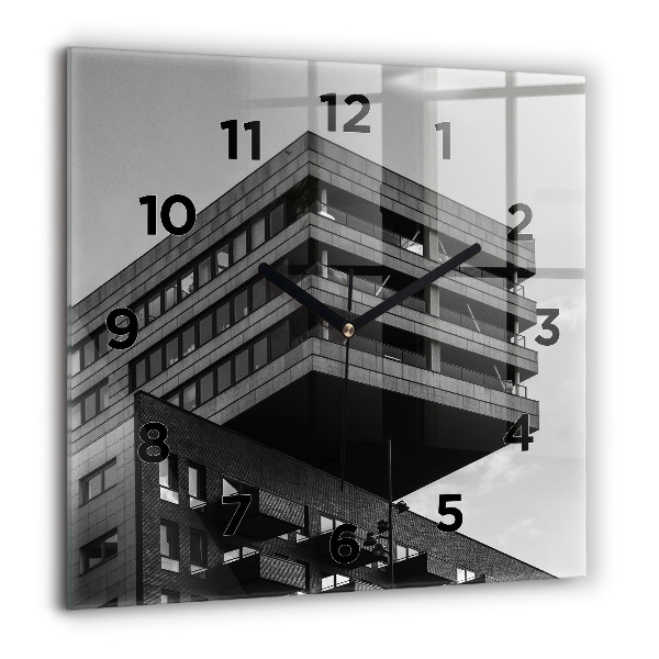 Zegar ścienny kwadratowy Architektura w Amsterdamie