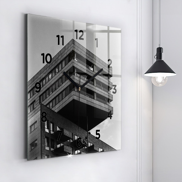 Zegar ścienny kwadratowy Architektura w Amsterdamie