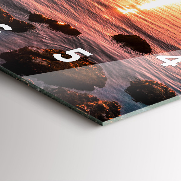 Zegar ścienny kwadratowy Skały o zachodzie słońca