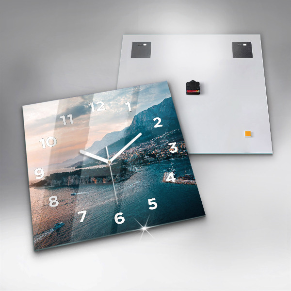 Zegar ścienny kwadratowy Wyspa w Chorwacji