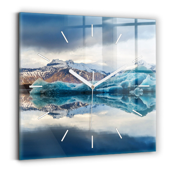 Kwadratowy zegar Jezioro Jokulsarlon Islandia