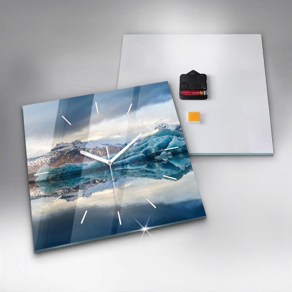 Kwadratowy zegar Jezioro Jokulsarlon Islandia