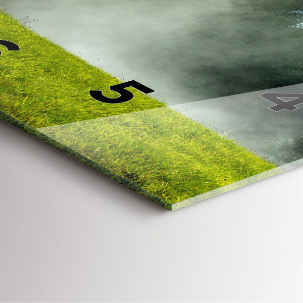 Kwadratowy zegar Krajobraz gór