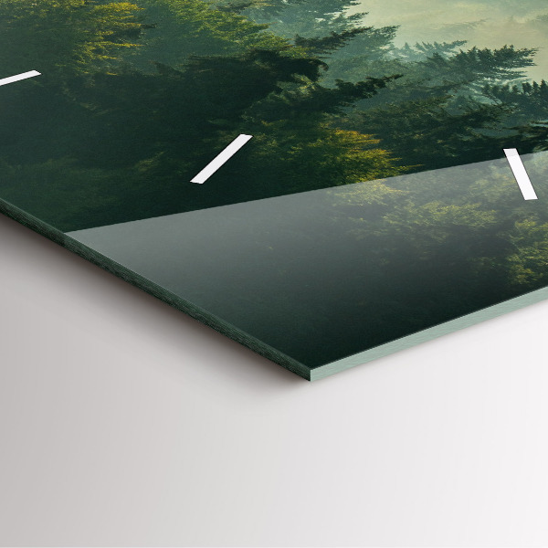 Kwadratowy zegar Wschód słońca Beskidy