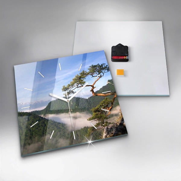 Zegar na ścianę kwadratowy Sokolica Wierch w Pieninach