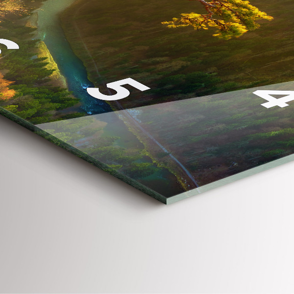 Zegar na ścianę kwadratowy Zachód słońca nad górami