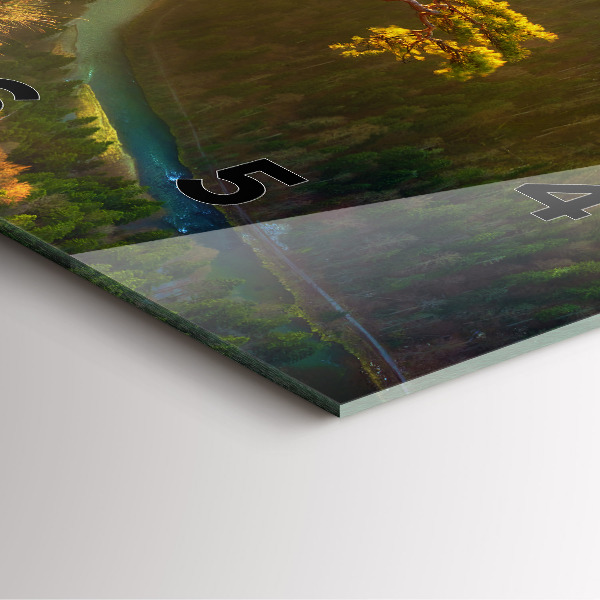 Zegar na ścianę kwadratowy Zachód słońca nad górami