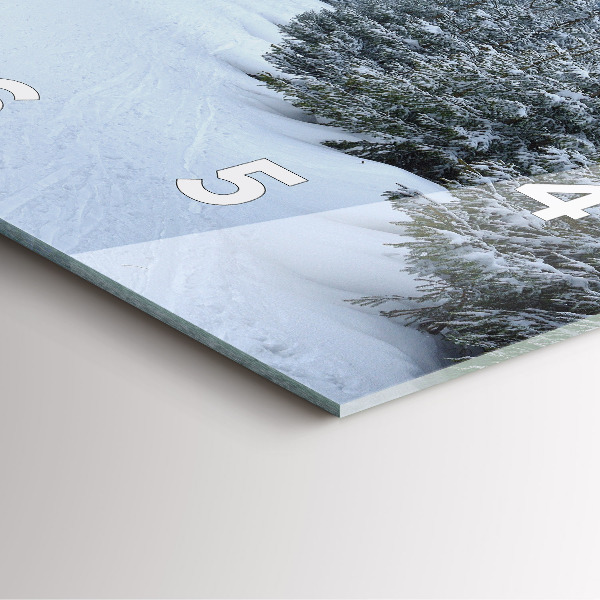 Zegar na ścianę kwadratowy Czeskie Karkonosze w zimie