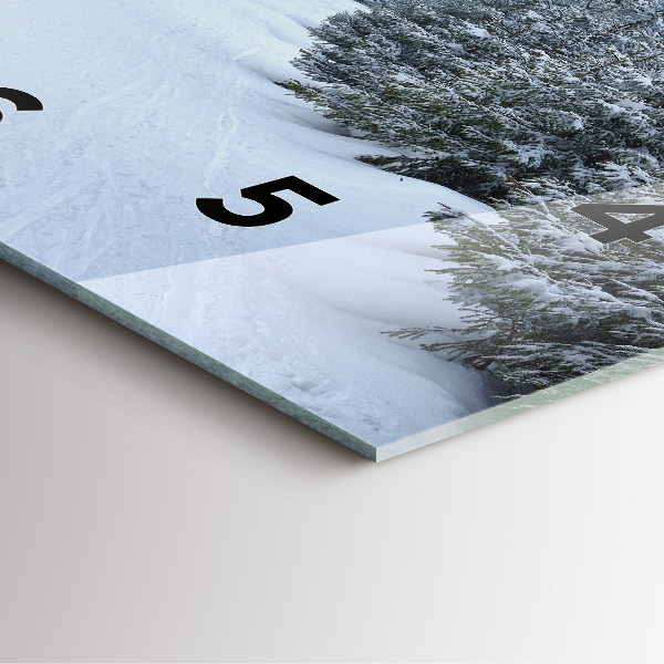 Zegar na ścianę kwadratowy Czeskie Karkonosze w zimie