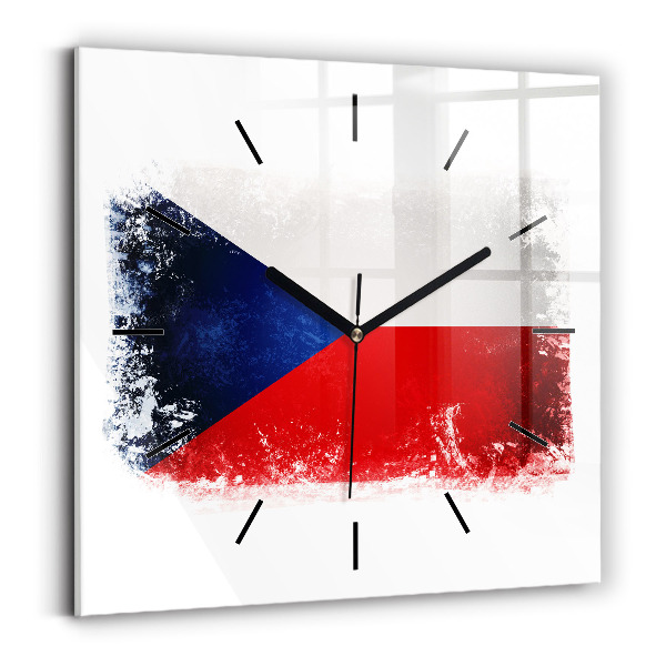 Kwadratowy zegar Flaga Czech