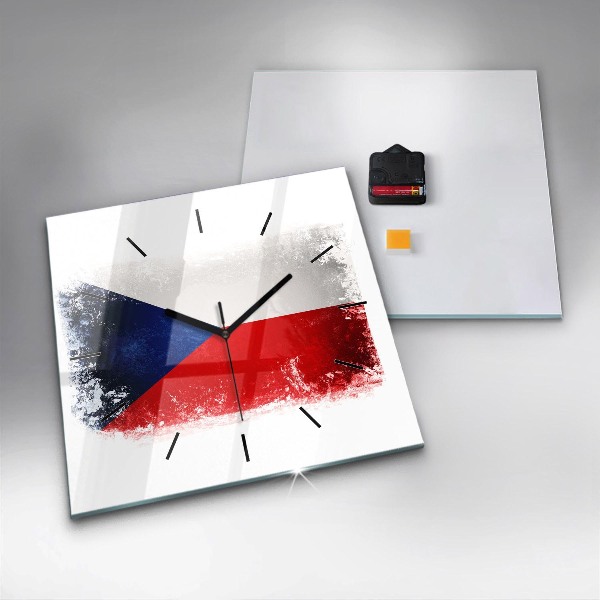 Kwadratowy zegar Flaga Czech